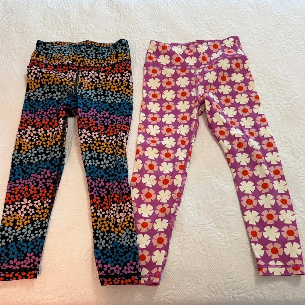 Hanna Andersson Multicolor and Pink Floral Kids Leggings